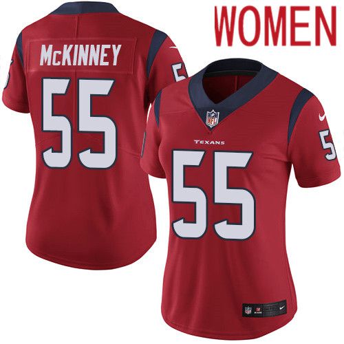 Women Houston Texans #55 Benardrick McKinney Red Nike Vapor Limited NFL Jersey->women nfl jersey->Women Jersey